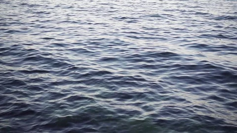 The ocean's ocean surface is restless slow motion Stock Footage 82614062