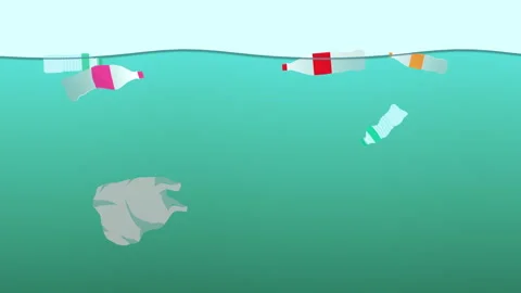 Oceans polluted with plastic bottles and other non biodegradable waste Vídeos de archivo 287096779