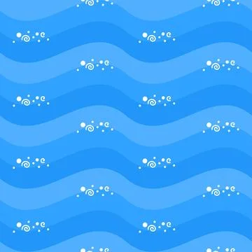 Oceans Seamless Pattern Design Featuring Ocean Decorative Elements in a Car.. Stock Illustration