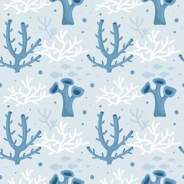 Oceans Seamless Pattern Design Featuring Ocean Decorative Elements in a Car.. Illustrazione stock