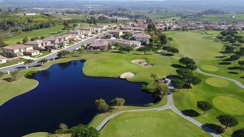 Oceanside, CA - Arrowood Golf Course - Drone Video Video stock 84830513