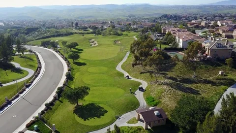 Oceanside, CA - Arrowood Golf Course - Drone Video Video stock 84830867