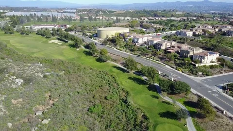 Oceanside, CA - Arrowood Golf Course - Drone Video Video stock 84831920