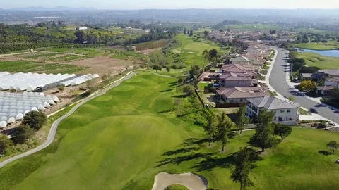 Oceanside, CA - Arrowood Golf Course - Drone Video Video stock 84832367