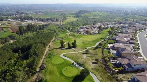 Oceanside, CA - Arrowood Golf Course - Drone Video Video stock 84832513