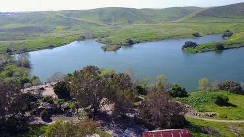 Oceanside, CA - Whelan Lake - Drone Video Video stock 84511292