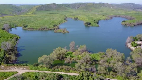 Oceanside, CA - Whelan Lake - Drone Video Video stock 84511410