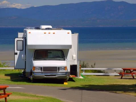 Oceanside Camping 写真素材