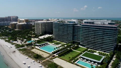 Oceanside resorts in Key Biscayne Stock Footage 239885894