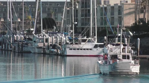 Oceanside sail boat Stock Footage 65196066
