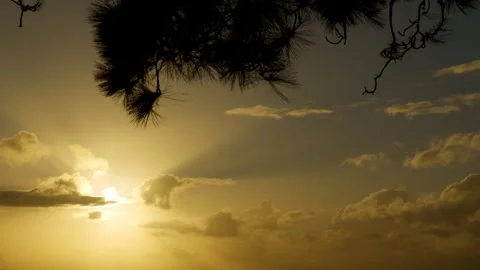 Oceanside sunset with clouds Stock Footage 247073827