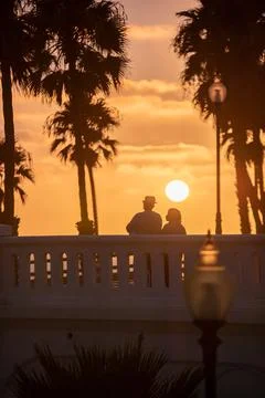 Oceanside Sunset Stock Photos