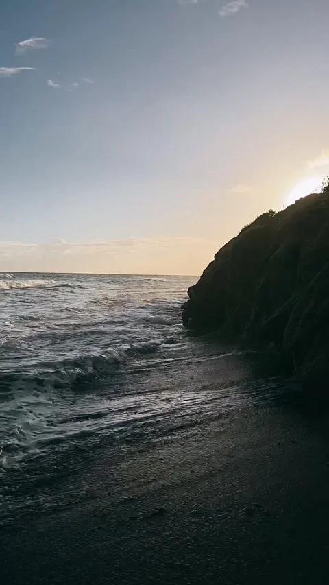 Ocean,waves, beach, sunset beach Stock Footage 233627725