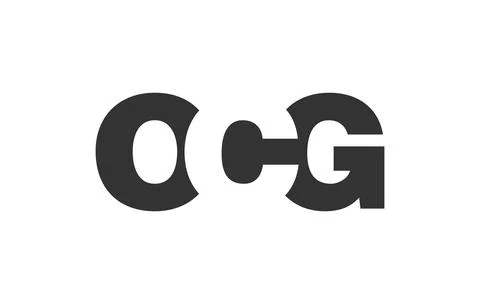 OCG bold and unique editable font logo for tech startups, consulting, corpo.. Stock Illustration