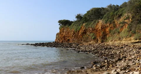Ochre cliffs of the Cayola point Stock Footage 283286610