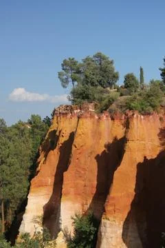 Ochre rocks in roussillon Foto stock