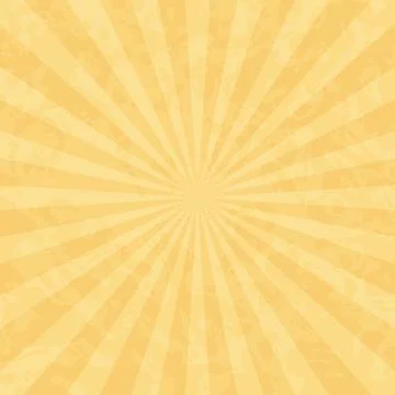 Ochre Vintage Background with Rays Illustrazione stock
