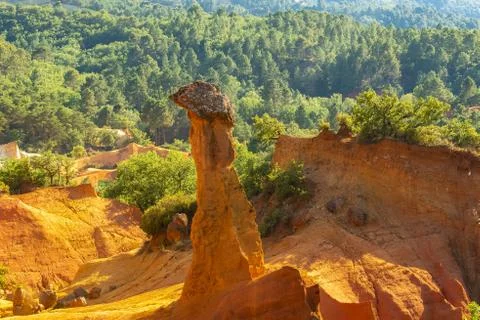 The ochres in Roussillon. Stock Photos