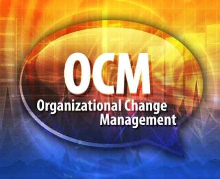 OCM acronym word speech bubble illustration Stock Illustration