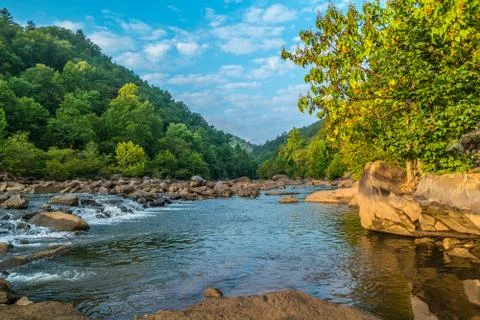 Ocoee river Tennessee downstream Stock Photos