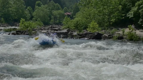 Ocoee Whitewater Extreme Slow Motion Awesome Shot Stock Footage 64558295