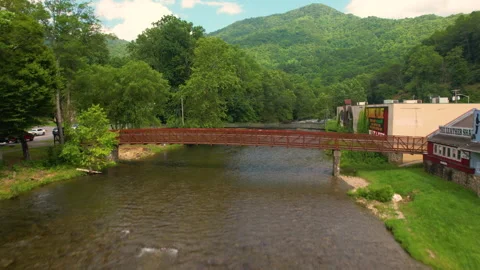 Oconaluftee River in Cherokee, NC 库存影片 276132374