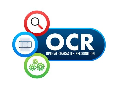 OCR - Optical character recognition. Document scan. Process of recognizing イラスト素材