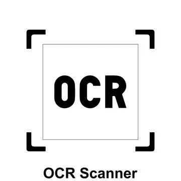 OCR scanner vector icon design. Stock Illustration