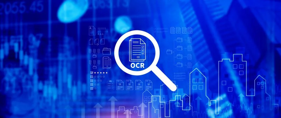 OCR technology concepts. using AI powered OCR with virtual interface, repre.. Stockfoto's