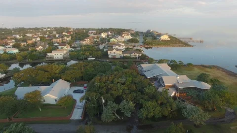 Ocracoke Canal #2 Stock Footage 128400406