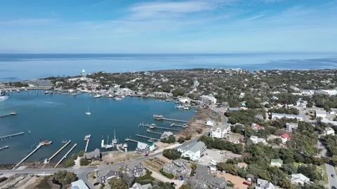 Ocracoke Island NC Harbor Stock Footage 266087010