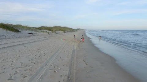 Ocracoke Sandcastle #2 Stock Footage 128326689