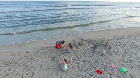 Ocracoke Sandcastle #5 Stock Footage 128327136