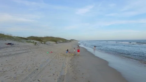 Ocracoke Sandcastle Stock Footage 128325513