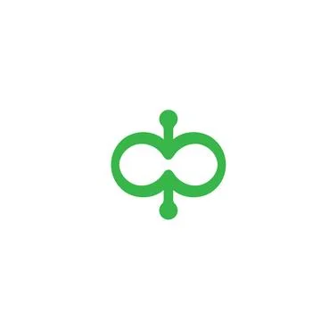 Octa infinity sign icon vector concept design template Stock Illustration