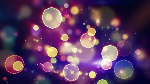 Octagon bokeh lights seamless loop background Stock Footage 12707660