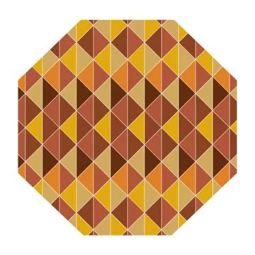 Octagon With Geometrical Pattern Stock Illustration