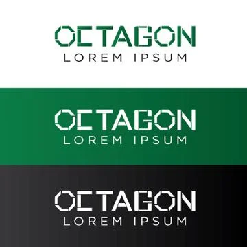 Octagon logo design Stock Illustration