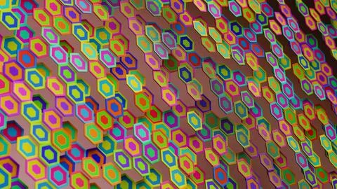 Octagon pattern grid layout on surface Stock Photos