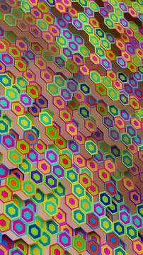 Octagon pattern grid layout on surface Stock Photos