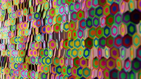 Octagon pattern grid layout on surface Stock Photos