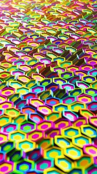Octagon pattern grid layout on surface Stock Photos