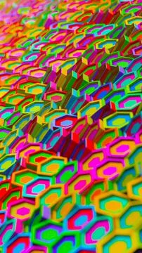 Octagon pattern grid layout on surface Stock Photos