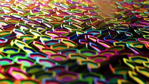 Octagon pattern grid layout on surface Stock Photos