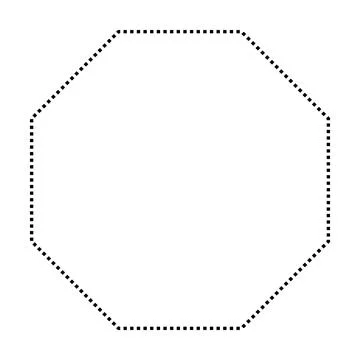 Octagon shape dotted symbol vector icon for creative graphic design ui element Stock Illustration