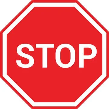 Octagon Stop Traffic Stock Illustration