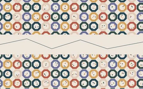 Octagon Terrazzo Abstract Geometric Pattern Background Stock Illustration