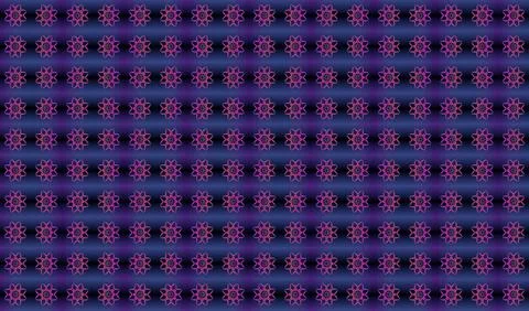 Octagonal kaleidoscope pattern of pink flower on purple background. Stock Illustration