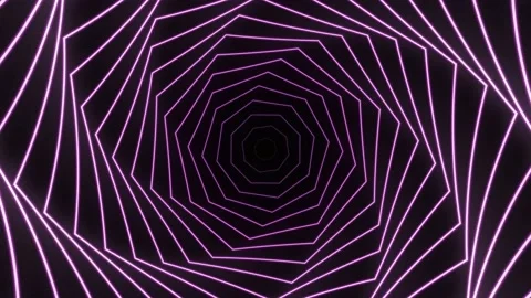 Octagonal Tunnel Background Video stock 224395546