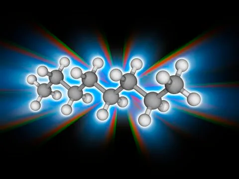 Octane organic compound molecule Stock Illustration